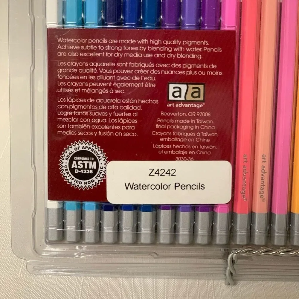 NIB Watercolor Pencil 36pc Color Set Artwork Designer Deco Create ART ADVANTAGE